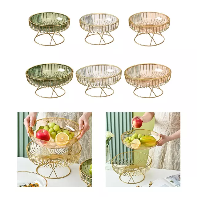 Iron Wire Fruit Serving Bowl Creative Vegetable Stand Holder Storage Decorative