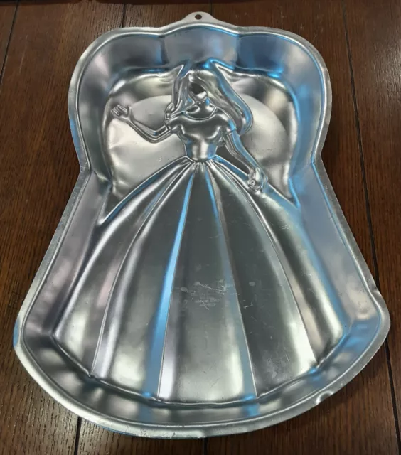 Barbie 1998 Wilton Cake Pan Model 2105-3550 Aluminum Baking Mold Birthday Mattel