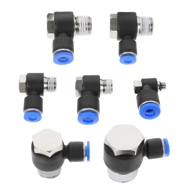 8 Raccordi Rapidi A T Per Tubi Pneumatici - Othmro PE-8, Blu, Diametro 8mm, Connettori A Innesto Per Aria Compressa
