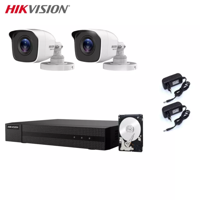 Kit Videosorveglianza Hikvision 2 Telecamere 4 Mpx Dvr 4 Canali 4 Mpx 500 Gb