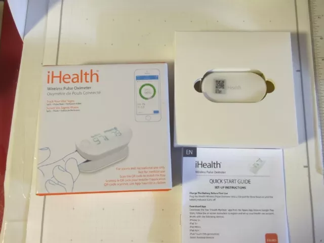 iHealth Air Wireless Fingertip Pulse Oximeter for Blood Oxygen #D4