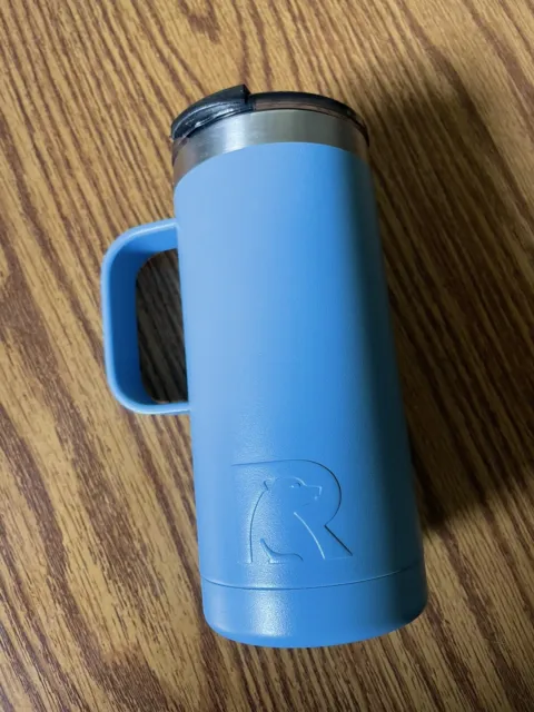 RTIC 16 oz Travel Coffee Cup Mug Tumbler Stainless Steel Vacuum Insulated Blue 2