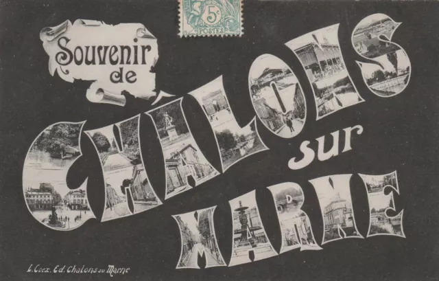 CPA 51 Souvenir de CHALONS sur MARNE Carte Multivue
