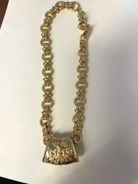 VINTAGE NAPIER GOLD Tone Heavy Necklace $30.00 - PicClick