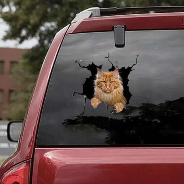 3D Cat Sticker Window Decal Accessories Vinyl for Car Truck Exterior Decoration