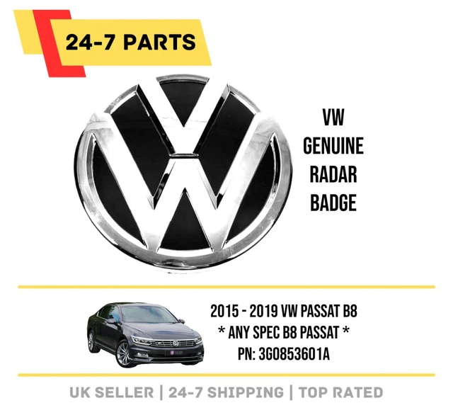 Volkswagen Vw Passat B8 2015 - 2019 Genuine Front Grill Radar Badge 3G0853601A