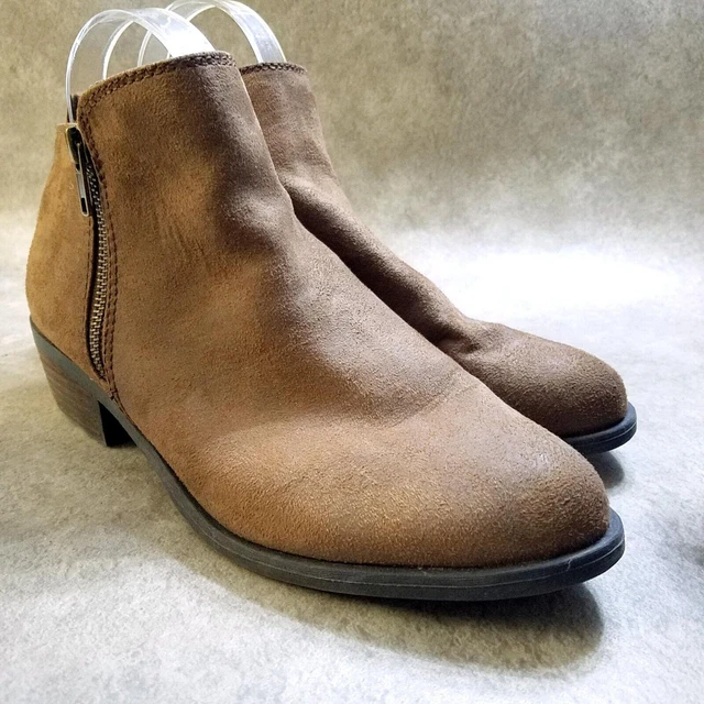 Carlos by Carlos Santana Womens Brie 2 Size 9 Brown Fabric Ankle Boots Booties