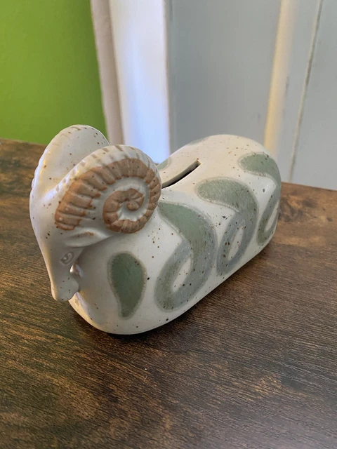 Vintage Takahashi Ram Ewe Sheep Coin Bank Japan