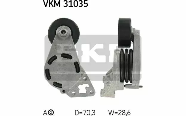 SKF Galet tendeur (courroie d'accessoire) pour VOLKSWAGEN POLO VKM 31035