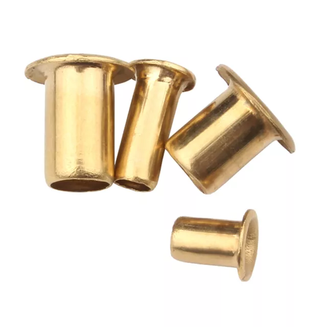 M4 Brass Tubular Rivets Vias Rivet Nuts Through Hole Rivets Hollow Grommets