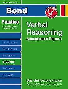 Bond Second Papers in Verbal Reasoning 8-9 Years... | Book | condition very good