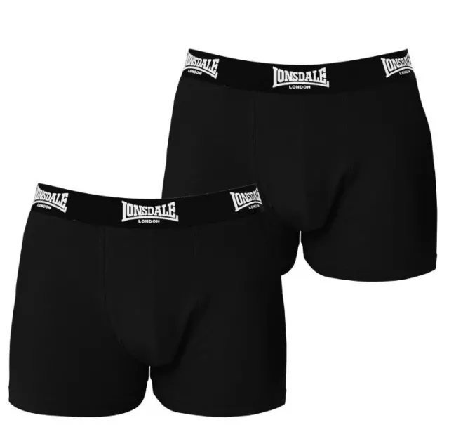 2 Pack Mens Lonsdale Trunks Boxer Underwear Sizes XS S M L XL XXL XXXL XXXXL