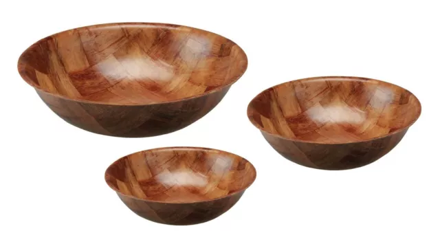 Round Woven Wooden Bowls Wooden Bowl Snack Bowl, Salad Serving Bowl