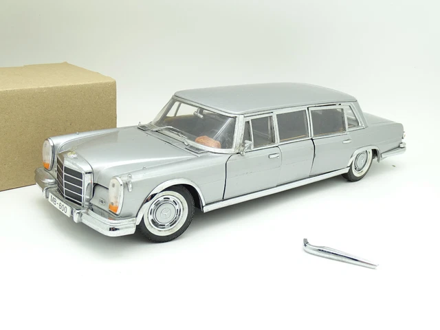 Sunstar 1/18 – Mercedes Classe S Pullman Limousine, Silver, Ref 4114. La Berline De Luxe En Miniature !