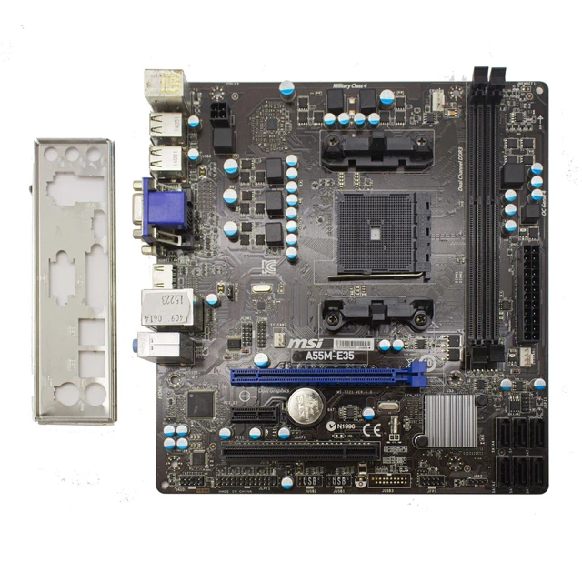 MSI A55M-E35 MOTHERBOARD AMD FM2 FM2+ Micro-ATX MATX 2 X DDR3 VGA HDMI ...