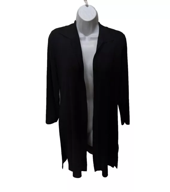 EXCLUSIVELY MISOOK WOMENS Duster Cardigan Sweater P2XS XXS Petite Black ...