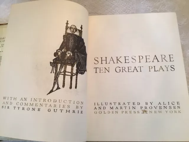 Shakespeare Ten Great Plays Illustrated by Alice and Martin Provensen - 1962