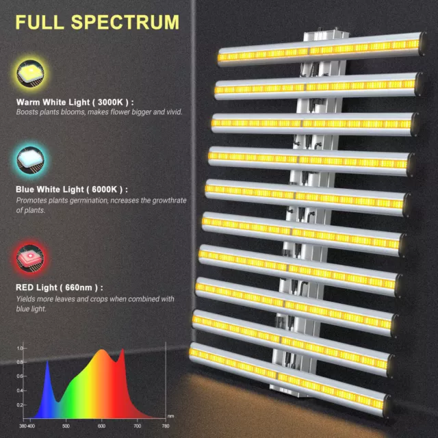 800W 10Bar Full Spectrum w/Samsungled Grow Light Full Spectrum Commercial Indoor 2