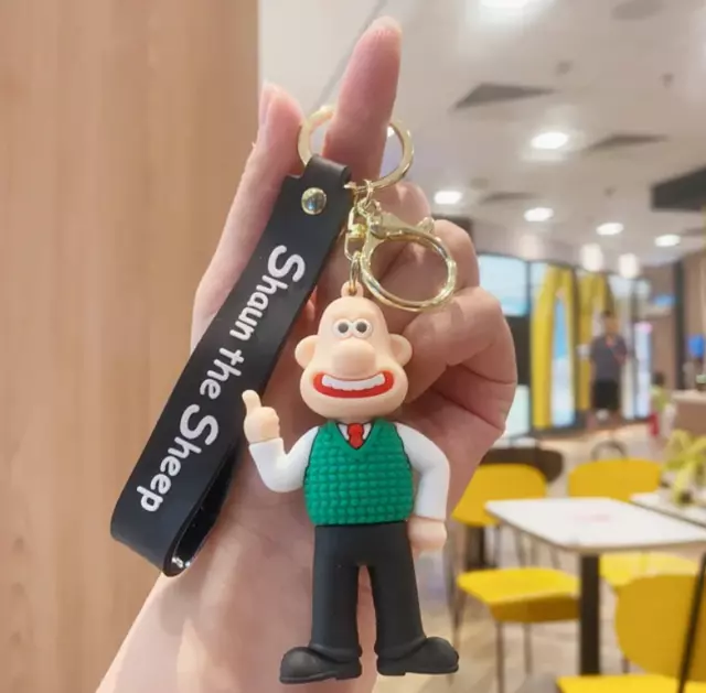 Wallace & Gromit / Shaun The Sheep 3D Rubber Keychain Keyring for Car/House Keys 2