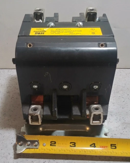 Morris P&H Contactor 479U239D11 size3 100Amp 600V (203)