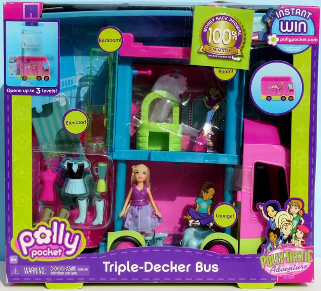 Polly pocket hot sale triple decker bus