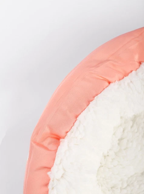 Donut Plush Pet Dog Cat Bed Fluffy Soft Warm Calming Bed Sleeping Kennel Nest 3