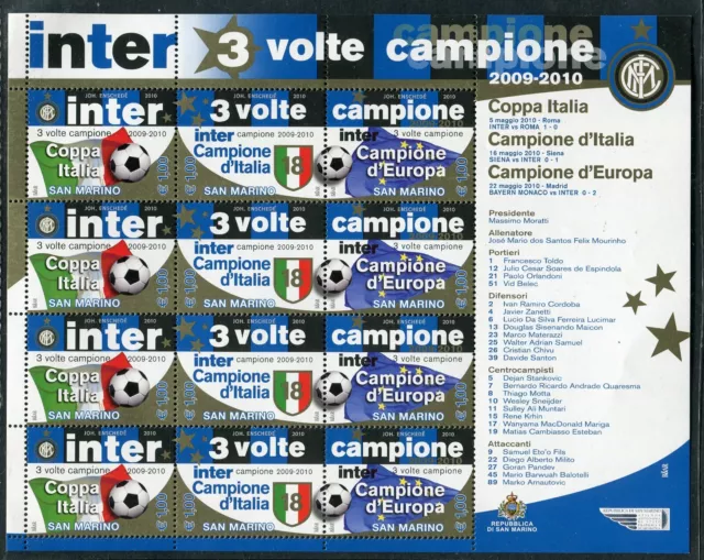 2010 San Marine Inter 3 Mal Meister MNH