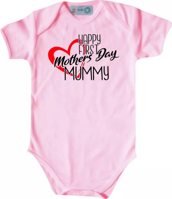 Body Happy First Mothers Day Mummy, Kurzarm Babybody,