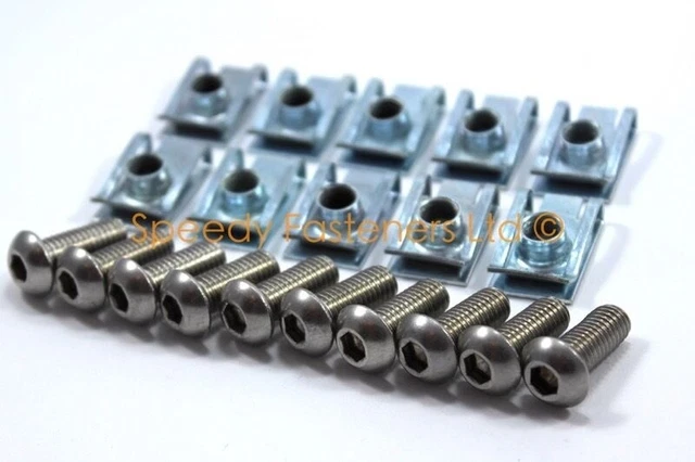 Dadi A Molla Per Pannello Carenatura - Clip U M5, Confezione Da 10 Pezzi - Foto 12