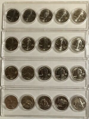 2013 Complete Annual Set National Park Quarters P-D-S- In Edgar Marcus Holders