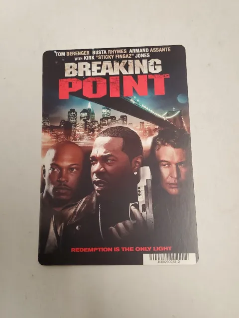 Breaking Point  BLOCKBUSTER SHELF DISPLAY DVD BACKER CARD ONLY 5.5"X8"