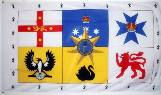 AUSTRALIAN ROYAL STANDARD FLAG 5X3 Australia Queen Elizabeth II Royalty Sydney