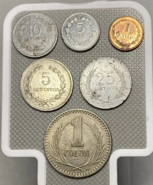 Set Of 6 Coin From El Salvador