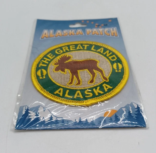 The Great Land Alaska Embroidered Patch Iron On 2”x3”