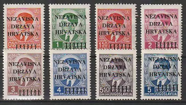 Timbre Croatie Num Yvert et Tellier 1/8 Neuf sans charnière Année 1941 - Stamp C