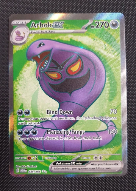 ARBOK EX 185/165 FULL ART Scarlet & Violet 151 Pokemon Card NM