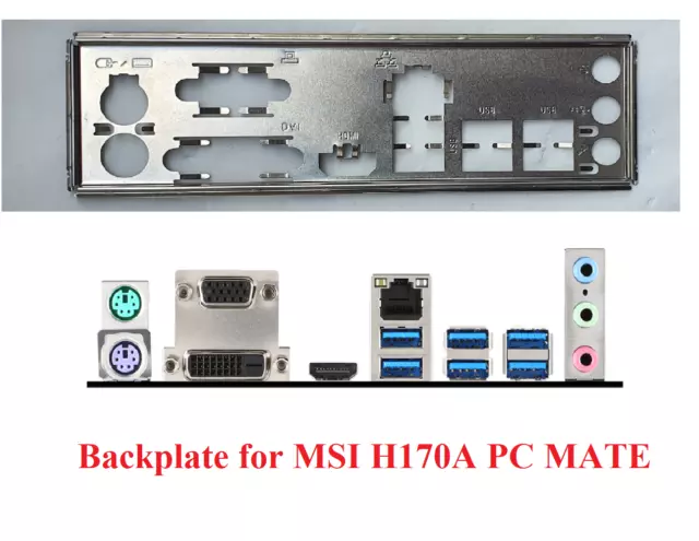 I/O Shield Backplate For MSI H170A PC MATE
