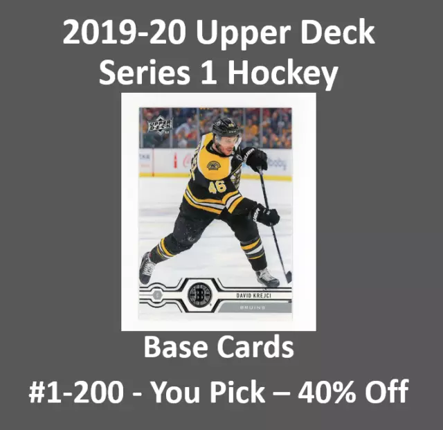 2019-20 Upper Deck Series 1 NHL Hockey Base Singles #1-200 You Pick For Set UD
