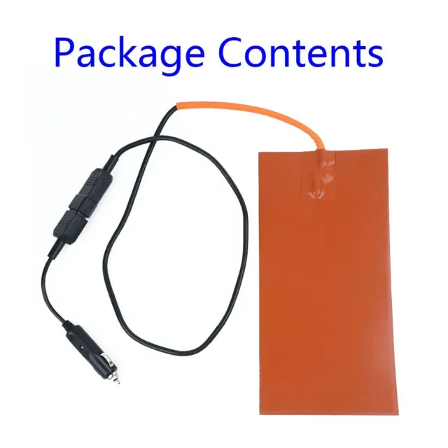 Orange Silicone Chauffage Coussinet Pièces Température 12V Chaud Tapis Wires 65