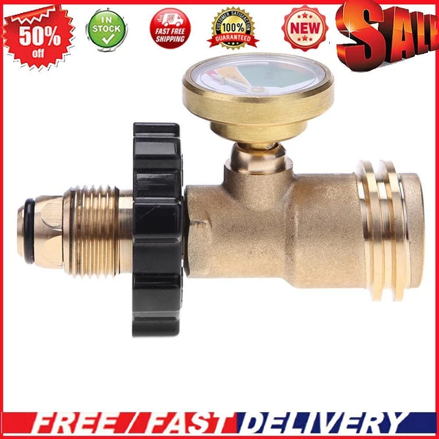 POL Propane Gas Gauges Meter Tank Built-in Leak Detectors Universal for QCC1