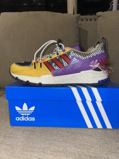 Size 11.5 - adidas EQT Support 93 x Sean Wotherspoon Black/Red/Violet/Yellow...