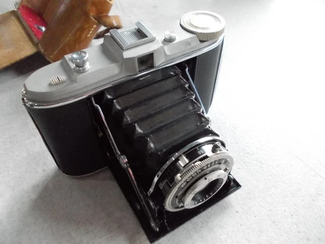 Agfa Isolette, Agfa Apotar 1:4,5, F =8,5cm, Klappkamera, 1950 er Jahre, Vintage,