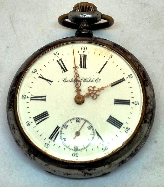 Montre Vintage Militaire CORTEBBERT Pour Homme - Mécanique Manuelle, Cuir, Occasion