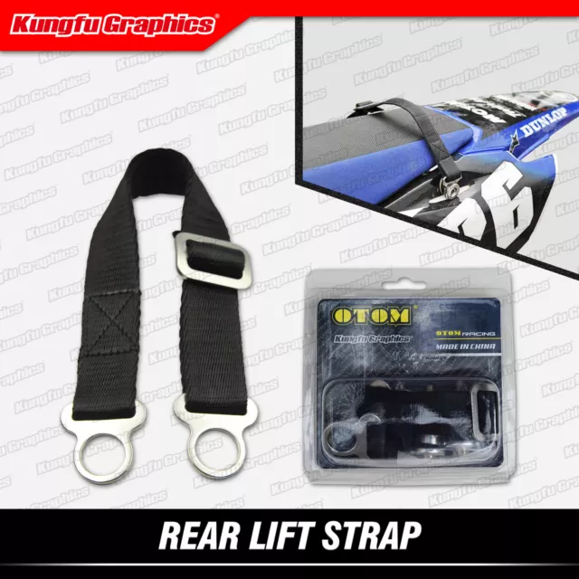 Rear Lift Strap Belt for CRF RMZ DRZ KX KXF Dirt Bike Motocross Enduro Black MX