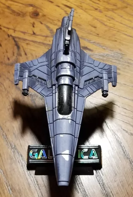 Hasbro Battlestar Galactica Titanium COLONIAL VIPER MARK VII Gray Blue Ship Only