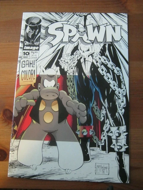 Spawn # 10 May 1993 - Image - Todd McFarlane - Cerebus on cover - Dave Sim  ZCO3