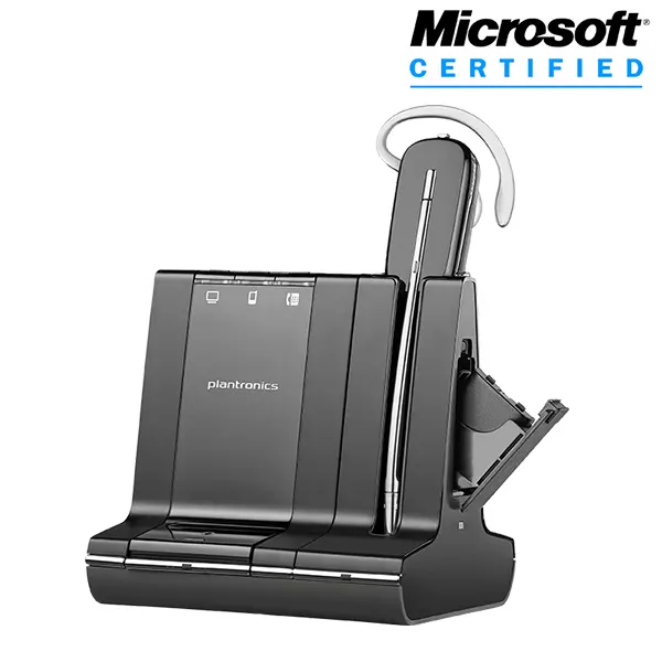 Plantronics W745-M Savi Wireless Mono Headset System with New installed Battery