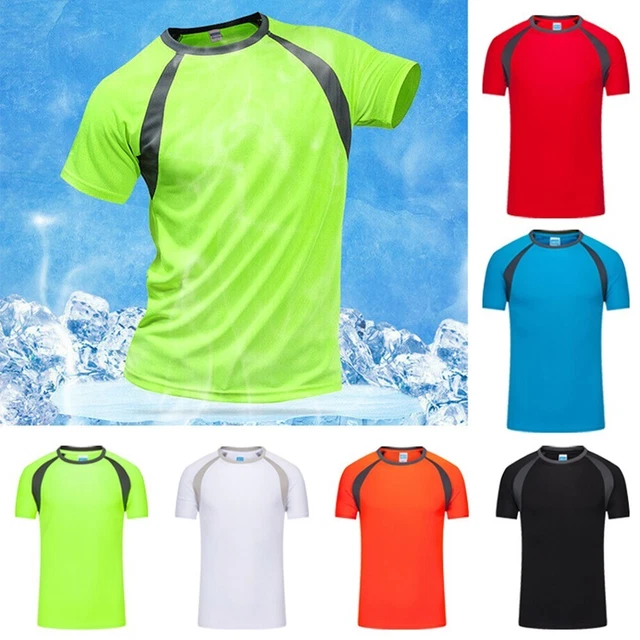 Casual Top Fitness Jogging Uomo Asciugatura Veloce Estivo Manica Corta T-Shirt