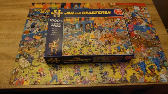 Jan Van Haasteren 1000 piece jigsaw Puzzle Roller Disco - Complete - Jumbo Comic