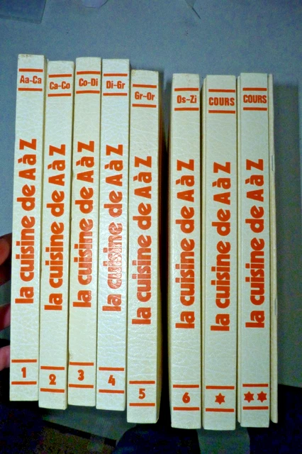 LA CUISINE DE A à Z complet en 8 volumes plus un index ( DR16
